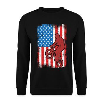 BMX USA - Unisex Pullover - Schwarz - Vorne - Alina (178cm) & Michal (187cm)