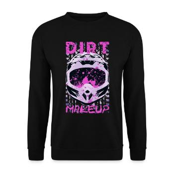 Motocross Helmet - Dirt Bike - Unisex Sweatshirt - black - Front - Alina (178cm) & Michal (187cm)