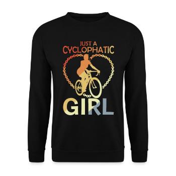 Bicycle Girl - Unisex Sweatshirt - black - Front - Alina (178cm) & Michal (187cm)