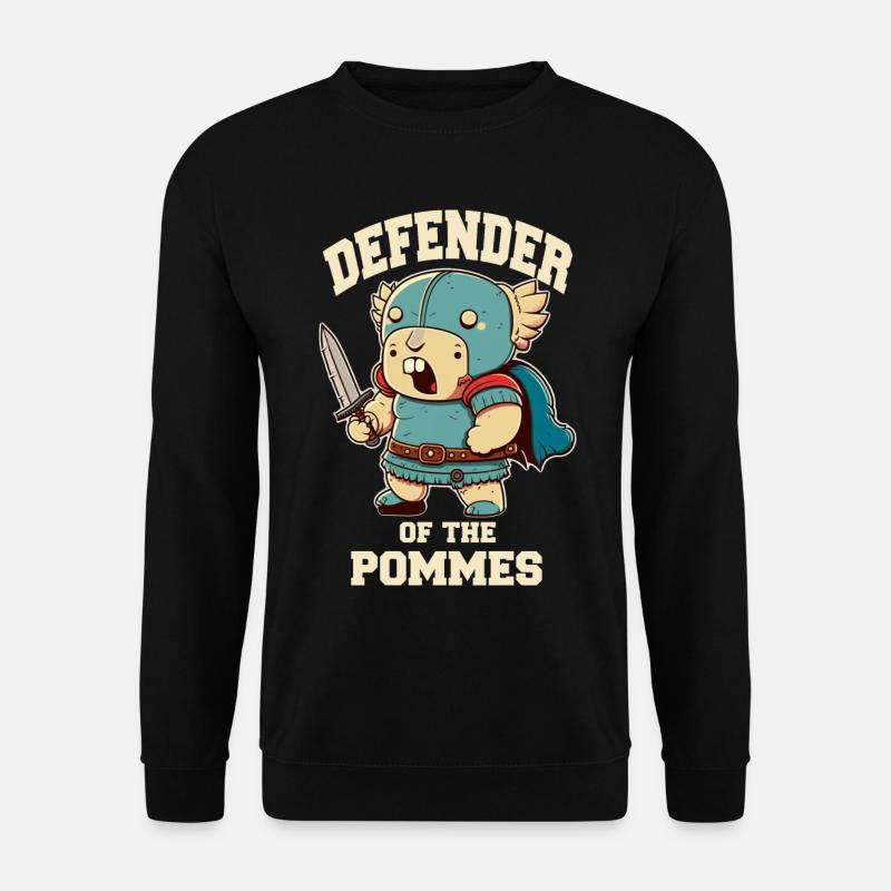 Defender Krieger mit Schwert - Unisex Pullover - Schwarz