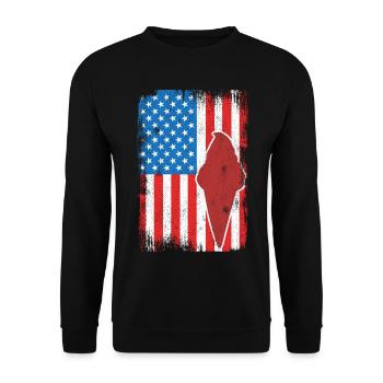 Crème glacée 4 juillet USA - Sweat-shirt Unisexe - noir - Devant - Alina (178cm) & Michal (187cm)