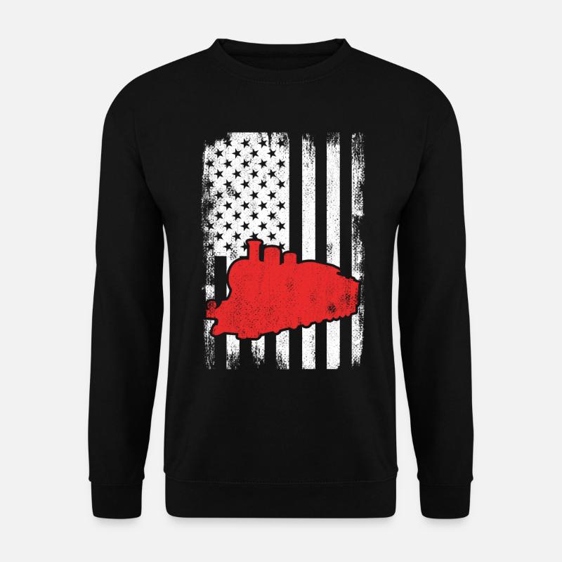 US Patriotischer Eisenbahner - Unisex Pullover - Schwarz
