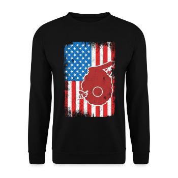 Apiculteur américain patriote - Sweat-shirt Unisexe - noir - Devant - Alina (178cm) & Michal (187cm)