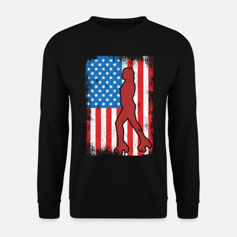 4. Juli Rollschuhlaufen USA - Unisex Pullover - Schwarz