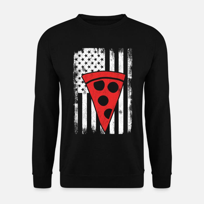USA Pizza - Unisex Pullover - Schwarz