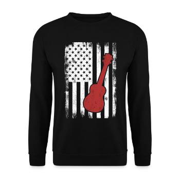 U.S. Ukulele Players - Unisex Sweatshirt - black - Front - Alina (178cm) & Michal (187cm)