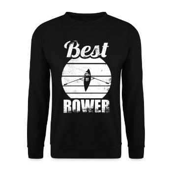 Rower - Unisex Sweatshirt - black - Front - Alina (178cm) & Michal (187cm)