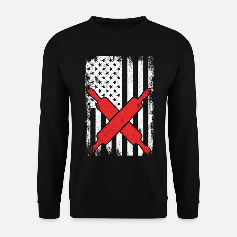 US Flag Baker - Unisex Sweatshirt - black