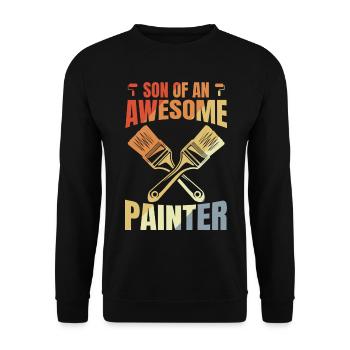 Sohn eines tollen Malers - Unisex Pullover - Schwarz - Vorne - Alina (178cm) & Michal (187cm)