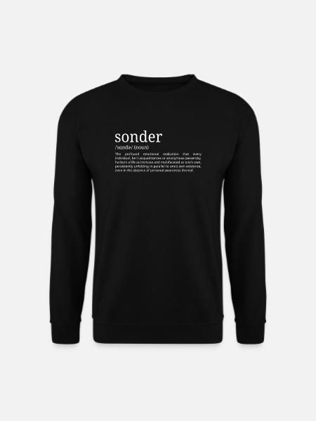 Sonder - Wörterbuch Definition - Unisex Pullover - Schwarz