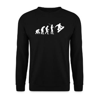 Snowboard Evolution - Unisex Pullover - Schwarz - Vorne - Alina (178cm) & Michal (187cm)