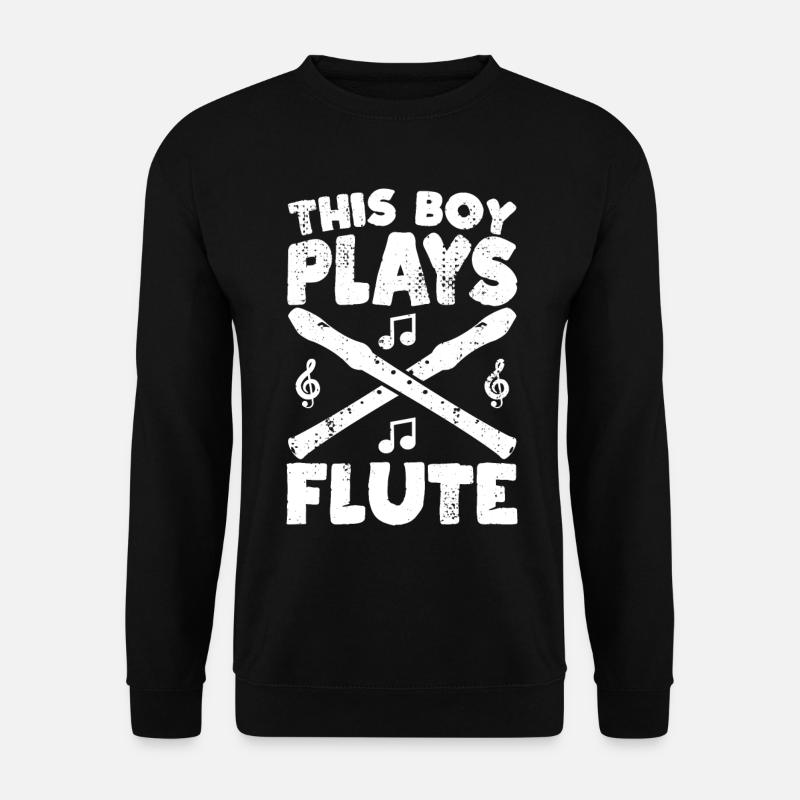 Dieser Junge spielt Flöte - Unisex Pullover - Schwarz