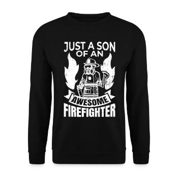 Fils de pompier - Sweat-shirt Unisexe - noir - Devant - Alina (178cm) & Michal (187cm)