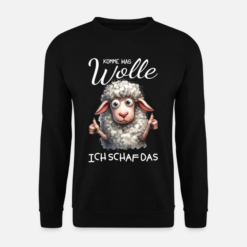 Komm Wolle Ich Schaf Das - Unisex Pullover - Schwarz