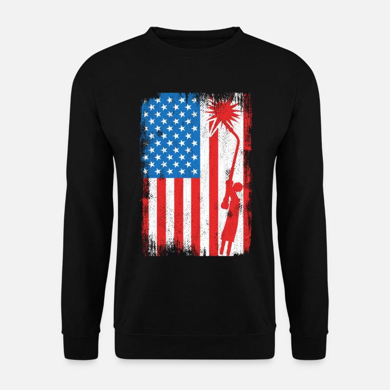 Schweißen USA Flagge - Unisex Pullover - Schwarz