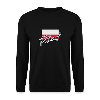 Poland - Unisex Sweatshirt - black - Front - Alina (178cm) & Michal (187cm)