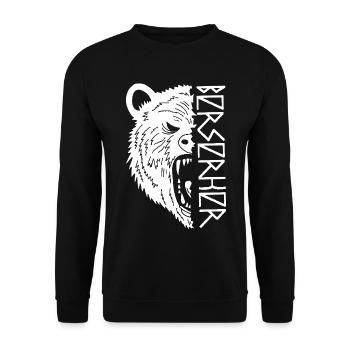 Guerrier ours blanc - Sweat-shirt Unisexe - noir - Devant - Alina (178cm) & Michal (187cm)