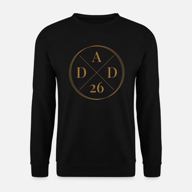 Dad 26 Baby Vater Vatertag Geschenk Papa 2026 - Unisex Pullover - Schwarz