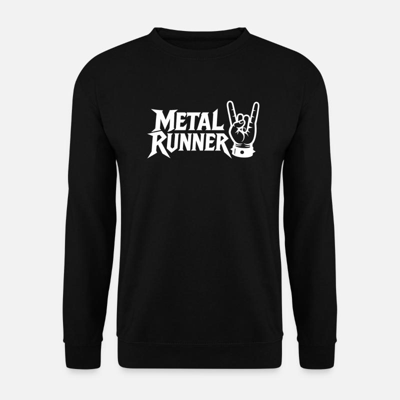 Metal Runner Handzeichen Design - Unisex Pullover - Schwarz