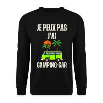 Camping Car Palm Soleil - Sweat-shirt Unisexe - noir - Devant - Alina (178cm) & Michal (187cm)