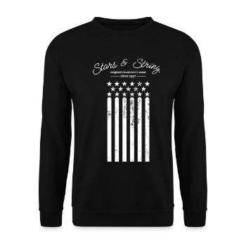 Stars and Strings - Unisex Sweatshirt - black - Front - Alina (178cm) & Michal (187cm)
