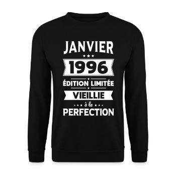 30th Anniversary - January 1996 Perfection - Unisex Sweatshirt - black - Front - Alina (178cm) & Michal (187cm)