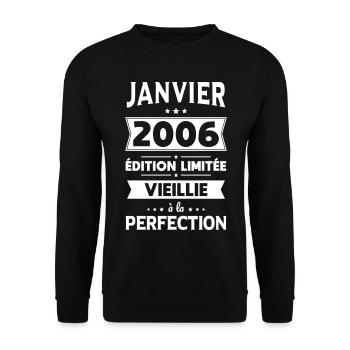 20th Anniversary - January 2006 Perfection - Unisex Sweatshirt - black - Front - Alina (178cm) & Michal (187cm)