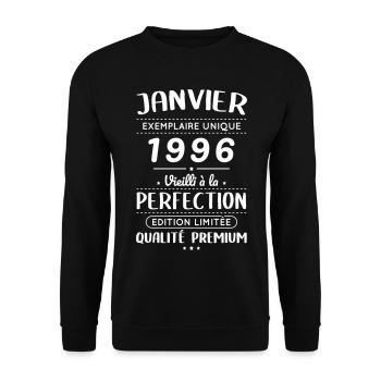 30th Anniversary - January 1996 Perfection - Unisex Sweatshirt - black - Front - Alina (178cm) & Michal (187cm)