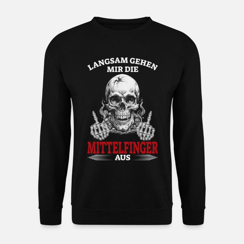 Langsam gehen mir die Mittelfinger aus - Unisex Pullover - Schwarz