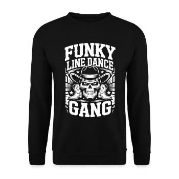 Funky Line Dance Gang - Unisex Sweatshirt - black - Front - Alina (178cm) & Michal (187cm)