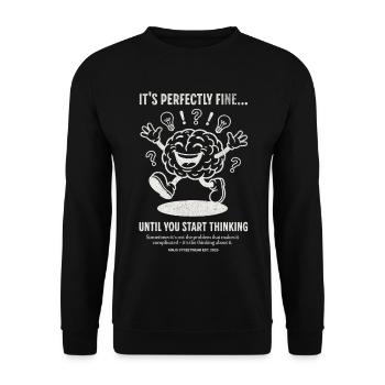 Brain Party: Until You Start Thinking - Unisex Sweatshirt - black - Front - Alina (178cm) & Michal (187cm)
