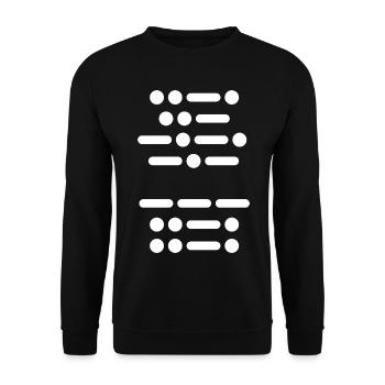 F*ck Off In Morse Code - Unisex Sweatshirt - black - Front - Alina (178cm) & Michal (187cm)