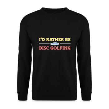 Disc Golf Frisbee - Unisex Sweatshirt - black - Front - Alina (178cm) & Michal (187cm)