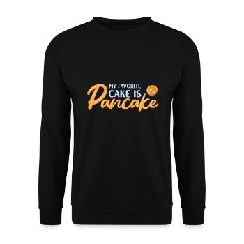 Pfannkuchen - Unisex Pullover - Schwarz - Vorne - Alina (178cm) & Michal (187cm)