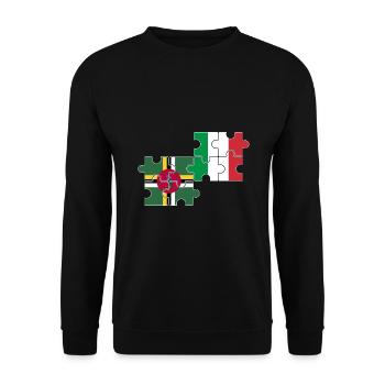 Dominica Italy Flag Dominicans - Unisex Sweatshirt - black - Front - Alina (178cm) & Michal (187cm)