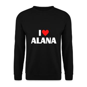 J’aime Alana Red Heart Love Fan Gift - Sweat-shirt Unisexe - noir - Devant - Alina (178cm) & Michal (187cm)