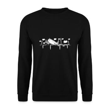 Trash Heartbeat - Unisex Sweatshirt - black - Front - Alina (178cm) & Michal (187cm)