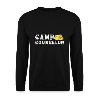 Tent Camp Manager Summer Camp - Unisex Sweatshirt - black - Front - Alina (178cm) & Michal (187cm)