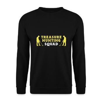Treasure Hunter Treasure Hunt Metal Detector - Unisex Sweatshirt - black - Front - Alina (178cm) & Michal (187cm)