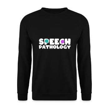 Logopäde Sprachtherapie Sprachtherapeut - Unisex Pullover - Schwarz - Vorne - Alina (178cm) & Michal (187cm)
