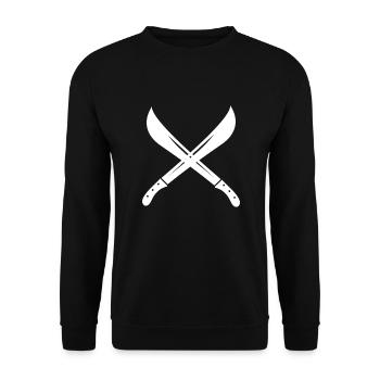 Knife - Unisex Sweatshirt - black - Front - Alina (178cm) & Michal (187cm)