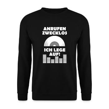 DJ Auflegen - Unisex Pullover - Schwarz - Vorne - Alina (178cm) & Michal (187cm)