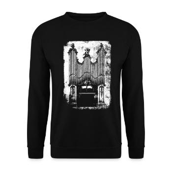 Orgel Organist Kirchenorgel - Unisex Pullover - Schwarz - Vorne - Alina (178cm) & Michal (187cm)