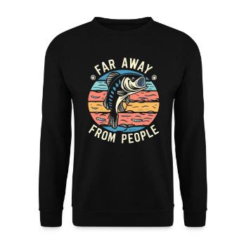 Angler - Unisex Pullover - Schwarz - Vorne - Alina (178cm) & Michal (187cm)