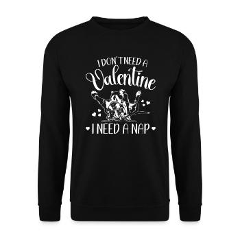 Drôle Boxer Saint Valentin Chiens Chien Wilsigns - Sweat-shirt Unisexe - noir - Devant - Alina (178cm) & Michal (187cm)
