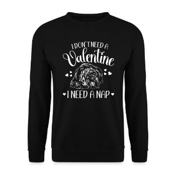 Schnauzer géant Saint-Valentin chiens chien Wilsigns - Sweat-shirt Unisexe - noir - Devant - Alina (178cm) & Michal (187cm)