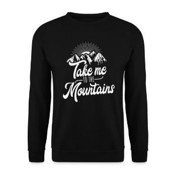 Emmenez-moi au cadeau de randonneur de montagnes - Sweat-shirt Unisexe - noir - Devant - Alina (178cm) & Michal (187cm)
