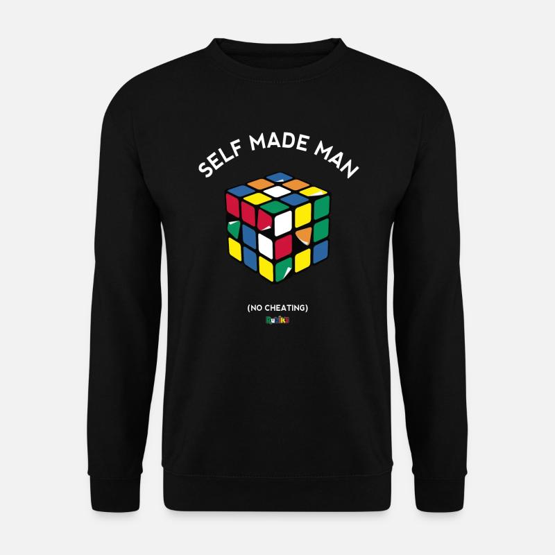 Rubik's Cube Self Made Man No Cheating - Unisex Sweatshirt - black