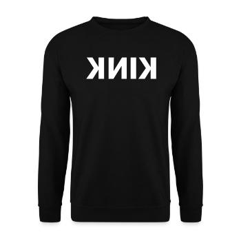 KINK-Zauber rückwärts - Unisex Pullover - Schwarz - Vorne - Alina (178cm) & Michal (187cm)
