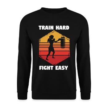 Boxe Boxer Gants de boxe Boxing Club de boxe Club de boxe - Sweat-shirt Unisexe - noir - Devant - Alina (178cm) & Michal (187cm)